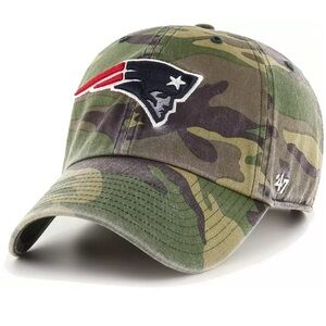 47 Brand Men’s Camo Cap with Embroidered Patriots Logo